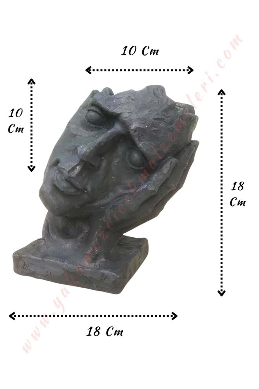 Düşünen Adam Beton Skulent Kaktus Saksısı 18*18 Cm