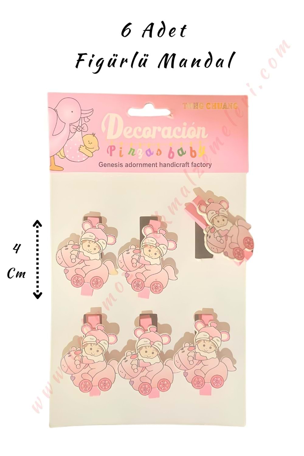 Figürlü Mandal - 6 lı Paket - Atlı Bebek
