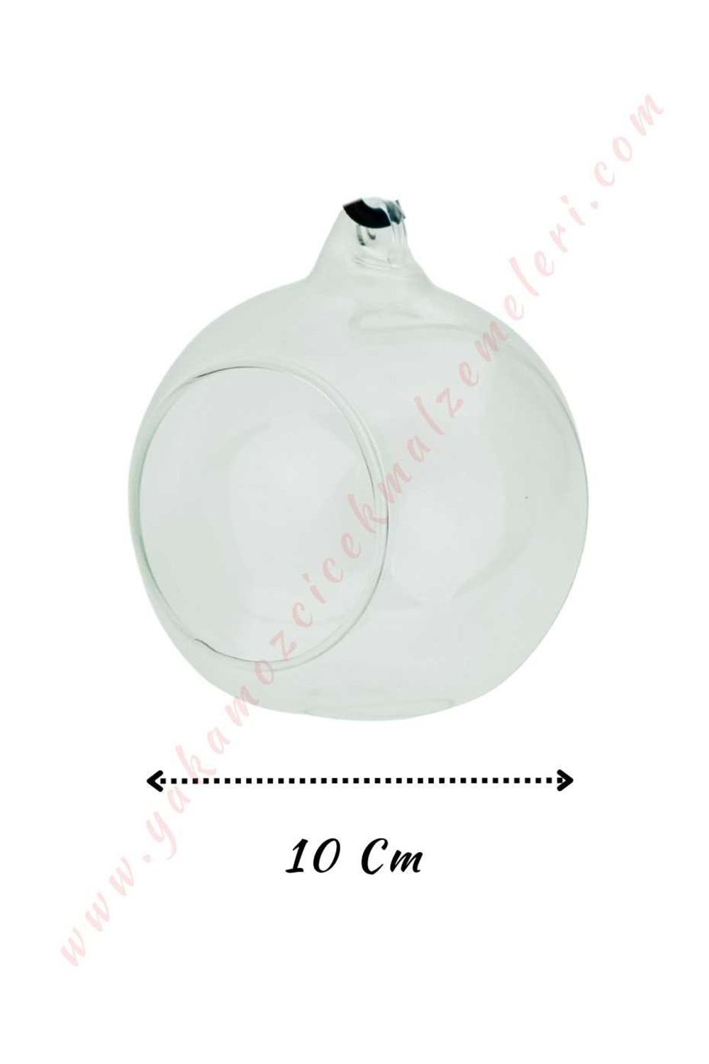Dekoratif Cam Küre Kandil Mumluk Çap 10 cm Büyük YK-198