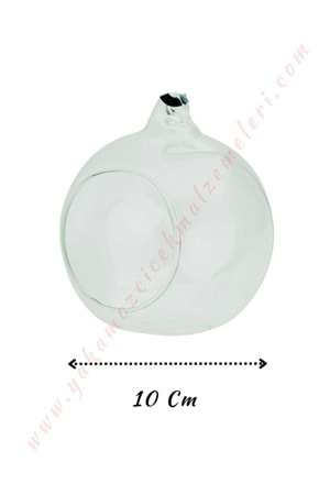 Dekoratif Cam Küre Kandil Mumluk Çap 10 cm Büyük YK-198