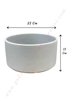 Seramik Saksı Çap 21 Cm Yükseklik 11 Cm