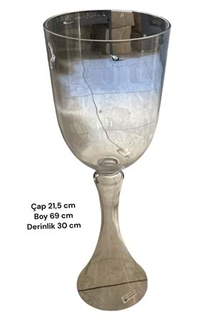 Cam Kadeh Jumbo Boy 21*69 Cm Derinlik 30 Cm 015