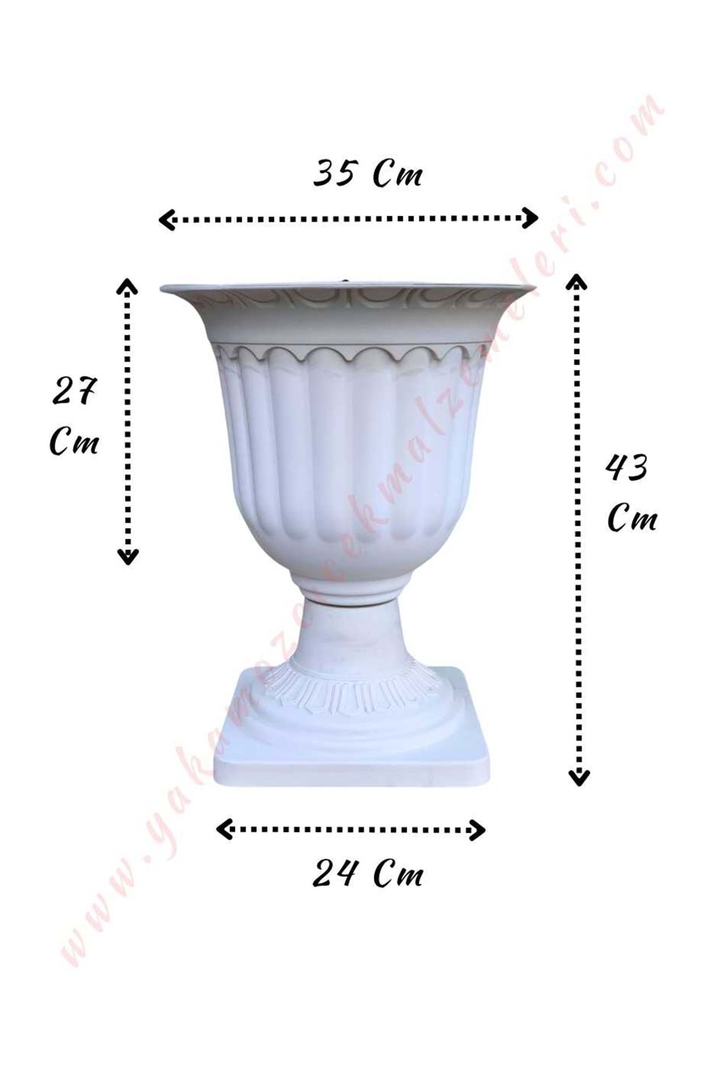 Plastik Antik Saksı Orta Boy Çap 35 Cm Yükseklik 43 Cm YK-152