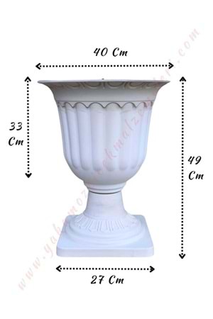 Plastik Antik Saksı Büyük Boy Çap 40 Cm Yükseklik 49 Cm YK-153