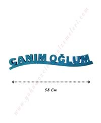 Simli Strafor Doğum Günü Süsü 58 Cm - Canım Oğlum