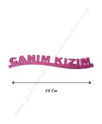 Simli Strafor Doğum Günü Süsü 58 Cm - Canım Kızım