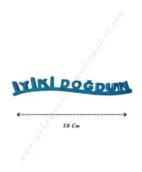 Simli Strafor Doğum Günü Süsü 58 Cm - İyi Ki Doğdun Mavi
