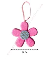Strafor Simli Papatya 14 Cm - Pembe