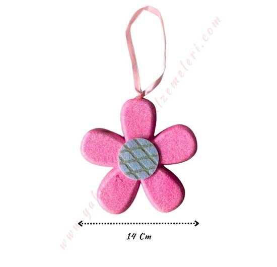 Strafor Simli Papatya 14 Cm - Pembe