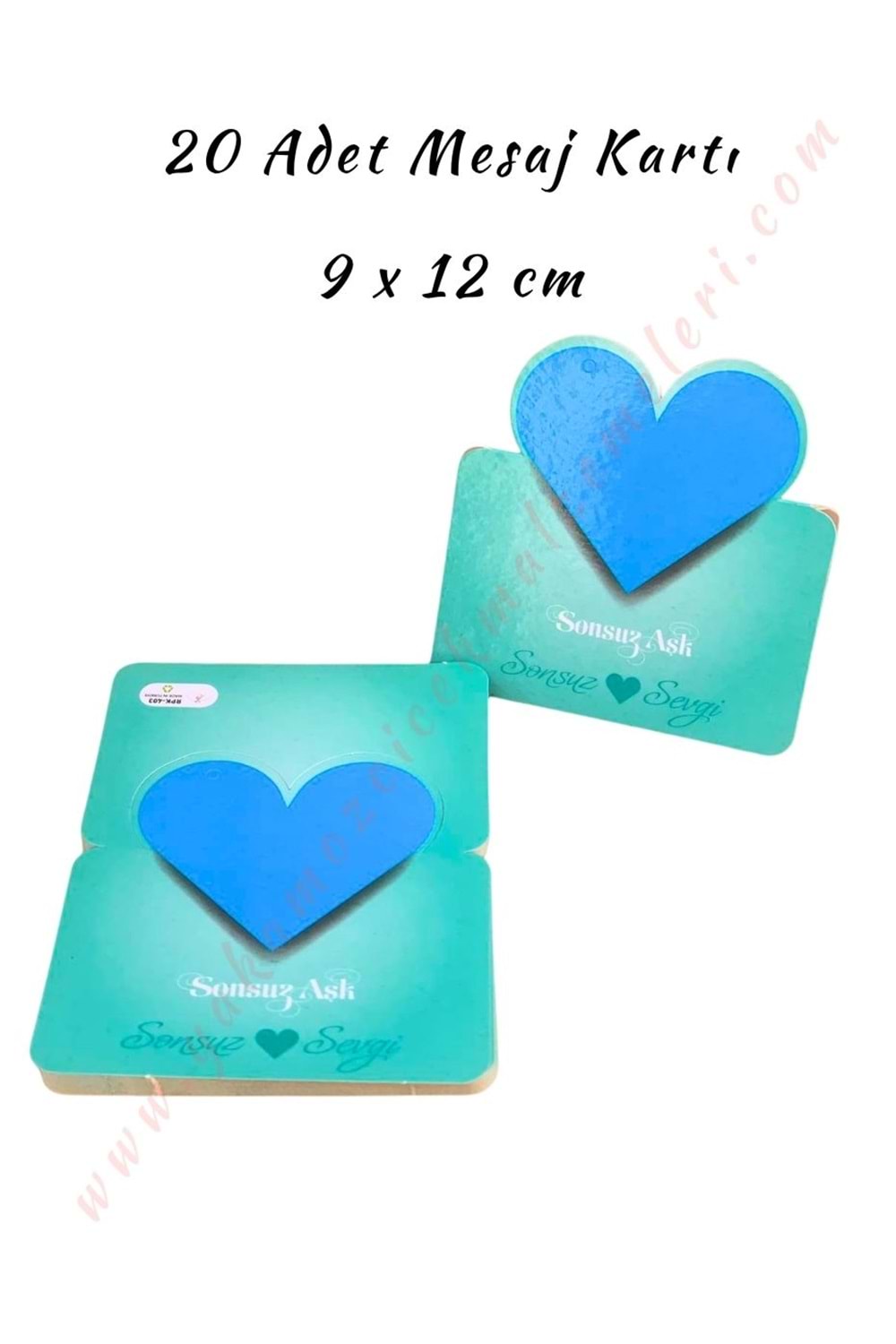 20 Adet Mesaj Kartı - Sonsuz Aşk