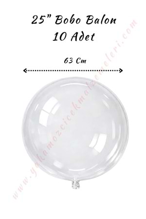 Bobo Balon - 25 İnch - 10 Adet