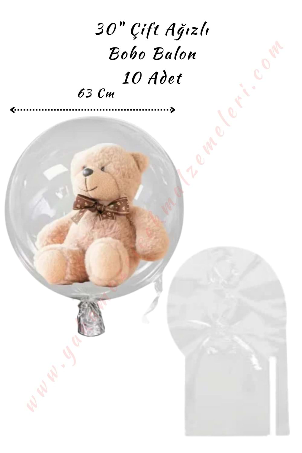 Bobo Balon - 30 İnch Çift Girişli - 10 Adet
