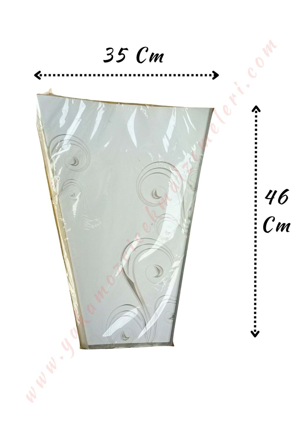 Çiçek - Buket Paketleme Poşeti Desenli 100 Adet 35*46 Cm YK-350 - Beyaz