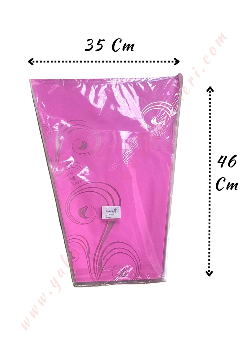 Çiçek - Buket Paketleme Poşeti Desenli 100 Adet 35*46 Cm YK-350 - Pembe