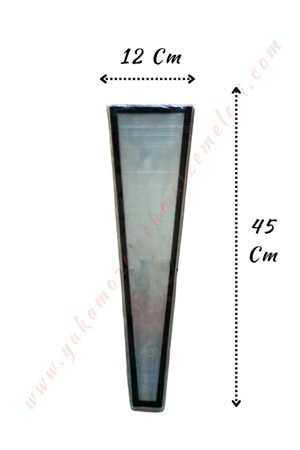 Çiçek Poşeti Çerçeveli 50 Adet 12*45 Cm - Tek Güllük YK-269 - Siyah