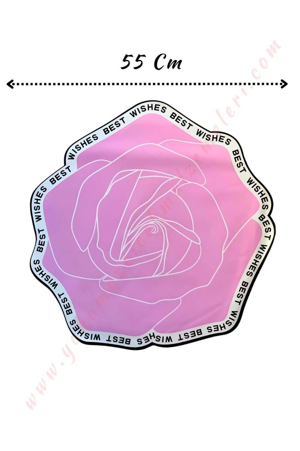Gül Selefon Çiçek Buket Paketleme Malzemesi 55 Cm Çap 10 Adet YK-264 - Lila