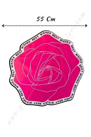 Gül Selefon Çiçek Buket Paketleme Malzemesi 55 Cm Çap 10 Adet YK-264 - Pembe