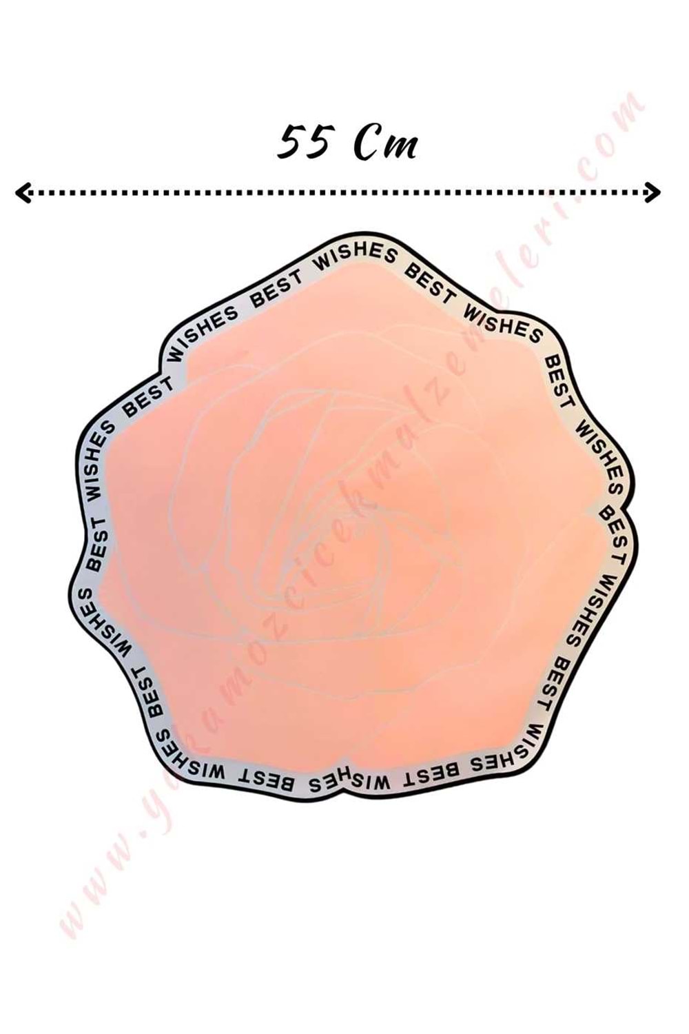 Gül Selefon Çiçek Buket Paketleme Malzemesi 55 Cm Çap 10 Adet YK-264 - Somon