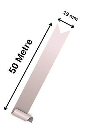 Orta Rabant Kurdele 19 mm x 50 Metre - Rabant Modelleri - Renkli Rabant - Beyaz - 19 MM X 50 METRE