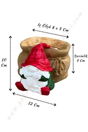 Noel Baba Skulent Kaktüs Saksısı 10*12 Cm