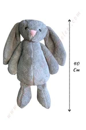 Oyuncak Peluş Tavşan 40 Cm - Gri