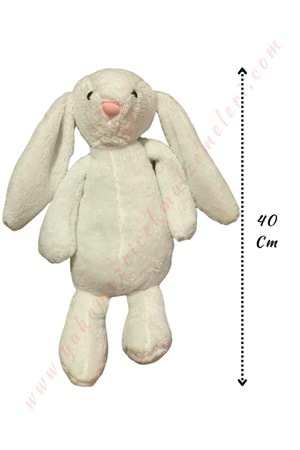 Oyuncak Peluş Tavşan 40 Cm - Beyaz
