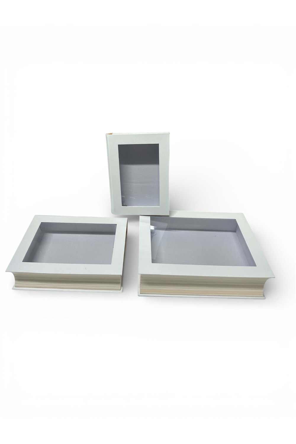 KUTU Pencereli Kitap 3 LÜ - Beyaz