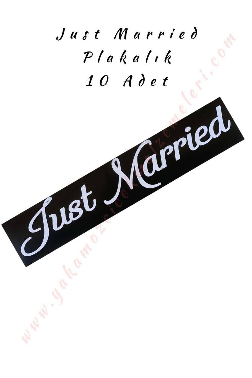Just Married Plakalık - 10 Adet - Siyah