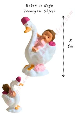3D Baskı Teraryum Obje - Bebek ve Kuğu