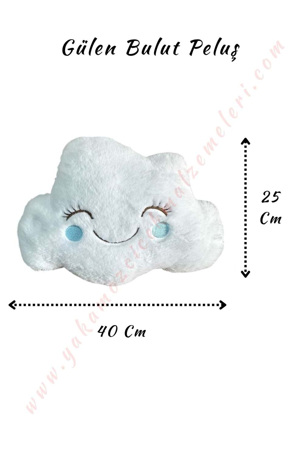Bulut Yastık Peluş 40*25 Cm - Mavi